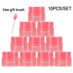 10PCS Berry Lip Sleeping Mask Night Sleep Maintenance Moisturizing Fade Lip Lines Nourishing Lip Balm Skin Care Korean Cosmetic