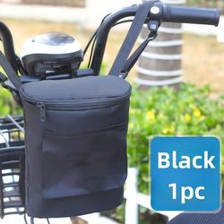 TEMU 1pc Electric Bike Hanging Bag, Front Zipper Handlebar Front Bag Large Capacity Three-dimensional Storage Bag, Motorcycle Hanging Bag Storage Bag