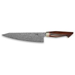 Xin Cutlery 14.5in Acid Etched Japanese Style Chef's Knife 14.5in Overall 9in Acid Etched Damascus Steel Blade Rosewood/Buffalo Horn/G10 Handle XC117