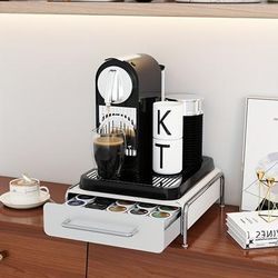 TEMU 1pc Capsule Coffee Machine Storage Cabinet