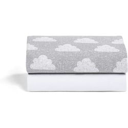 Snuz SnuzPod Crib Fitted Sheets, 2 Pack - Cloud