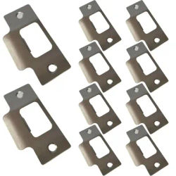 5/10pcs Tubular Latch Replacement Striker Plate Standard Single Tongue/guide Lock 69X37.5X0.8mm For Bathroom Home Accessories ﻿