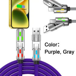 4-IN-1 240W USB Type C To USB C Cable PD Fast Charger Wire For iPhone 16 Pro Max 15 iPad Xiaomi Samsung Tablet 1M Data Cord