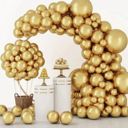 Kit d'arc de ballons 27 couleurs, couronne de ballons de fête en latex doré, noir, blanc, vert, bleu, jaune, rouge, fournitures de fête