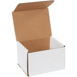 6 x 5 x 4" White Corrugated Mailers, Bundle Of 50 (M654)