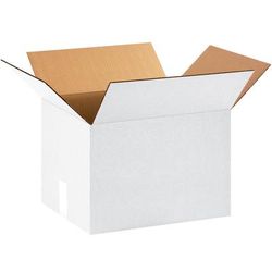 15 x 12 x 10" White Corrugated Boxes, Bundle Of 25 (151210W)