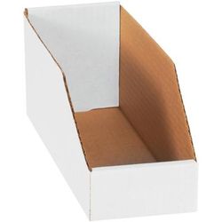 4 x 12 x 4 1/2" White Bin Boxes, Bundle Of 50 (BINMT412)