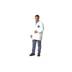 Extensis Tyvek 400 Two Pocket Lab Coat, Medium, White (251-TY212S-M)