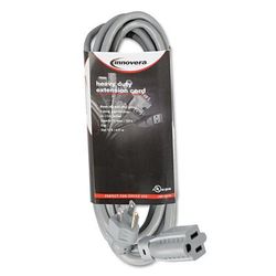 Innovera 72215 Indoor Heavy-Duty Extension Cord, 15ft, Gray IVR72215