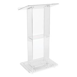 Oklahoma Sound 401S Clear Acrylic Lectern with Shelf, 24 x 15 x 46, Clear NPS401S