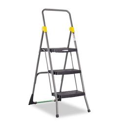 Cosco 11-839GGO Commercial 3-Step Folding Stool, 300 lb Capacity, 20.5w x 32.63d x 52.13h, Gray CSC11839GGO