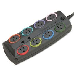 Kensington 62691 8-Outlet Adapter Model Surge Protector, Black, 8ft Cord, 3090 Joules KMW62691