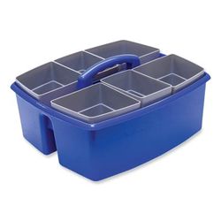 Storex 00985U02C Large Caddy with Sorting Cups, Blue, 2/Carton - Case of 2 STX00985U02C