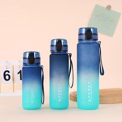 TEMU Stylish Gradient Sports Water Bottle - Portable, Sealed, Bpa-free Pc Material For Fitness & Outdoor Activities - Perfect Gift For Easter, Valentine's, Day, For Return School