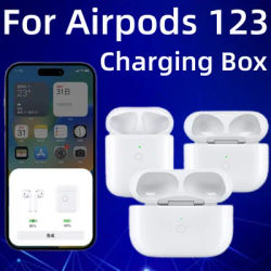 Remplacement Boîte de charge sans fil pour AirPods Pro 2 Bluetooth Earphone Charger Case pour AirPods1 2 3 Association de la 4e génération Affichage de la synchronisation des trésors de charge du