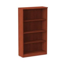 Alera Valencia Series Bookcase, Four-Shelf, 31 3/4w x 14d x 54 7/8h, Medium Cherry (ALEVA635632MC)