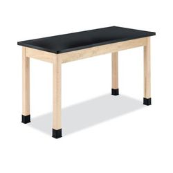 Diversified Woodcrafts, Inc. P7202BM36N Classroom Science Table, 54w x 24d x 36h, Black ChemGuard High Pressure Laminate (HPL) Top, Maple Base DVWP720