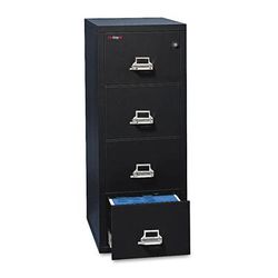 Fireking 41825CBL Four-Drawer Vertical File, 17.75w x 25d x 52.75h, UL Listed 350° for Fire, Letter, Black FIR41825CBL