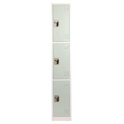 AdirOffice Steel Storage Locker, 3 Compartment, 12 x 12 x 72, Misty Green (ALHI629203MGRN)