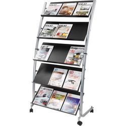 ALBA DD5GM Large Mobile Literature Display - 350 x Sheet - 5 Compartments ABADD5GM