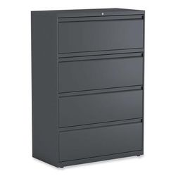 Alera HLF3654CC Lateral File, 4 Legal/Letter/A4/A5-Size File Drawers, Charcoal, 36" x 18" x 52.5" ALEHLF3654CC