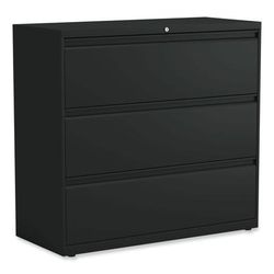 Alera HLF4241BL Lateral File, 3 Legal/Letter/A4/A5-Size File Drawers, Black, 42" x 18" x 39.5" ALEHLF4241BL