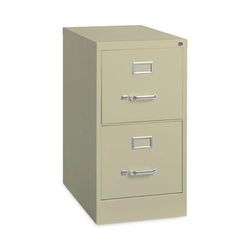 Alera Two-Drawer Economy Vertical File, Letter-Size File Drawers, 15" x 22" x 28.37", Putty (ALEHVF152229PY)