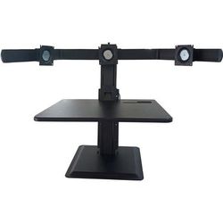 Lorell 03167 Deluxe Light-Touch 3-Monitor Desk Riser, Up to 32" Screen Support, 35", x 26" x 27.3" Depth, Desk, Black LLR03167