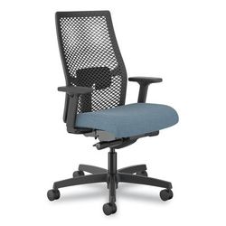 Hon I2MR2ASH21NT Ignition 2.0 Reactiv Mid-Back Task Chair, 17.25" to 21.75" Seat Height, Blue Fabric Seat, Black Back HONI2MR2ASH21NT