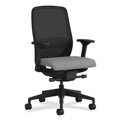 Hon NR12SAMC22BT Nucleus Series Recharge Task Chair, 16.63 to 21.13 Seat Height, Frost Seat, Black Back, Black Base HONNR12SAMC22BT