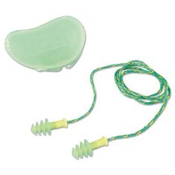 Honeywell 154-FUS30S-HP FUS30S-HP Fusion Multiple-Use Earplugs, Small, 27NRR, Corded, GN/WE, 100 Pairs - Box of 100