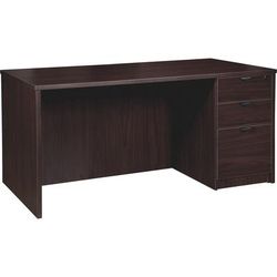 Lorell PD3060RSPES Right-pedestal Desk, B/B/F, 60"Wx30"Dx29"H, Espresso LLRPD3060RSPES