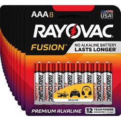 Rayovac 8248TFUSKCT Alkaline Batteries, AAA Fusion, 240/CT - Case of 240