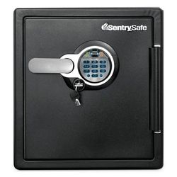 Sentry SFW123BSC Fire-Safe with Biometric & Keypad Access, 1.23 cu ft, 16.3w x 19.3d x 17.8h, Black