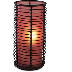 Sterno 80344 Brandy Diamond Flameless Candle Holder, Orange Frost - Case of 6 STE80344