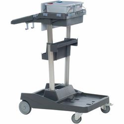 Vileda Professional VoleoPro Cart, 4 Casters, Plastic, Aluminum, Anodized Aluminum, Steel, x 4.8" Width x 8" Depth x 17.8" Height, Gray (VLD143724)