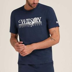 Wilson Easy Street Tee Men's Tennis Apparel Classic Navy/Bright White