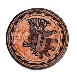 Abstract Dragon,'Dragon-Themed Ceramic Wall Art from Costa Rica'