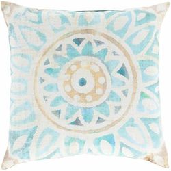 Alimodian 20" Square Coastal Pillow plush Aqua/Camel/Cream/Saffron/Seafoam/Mustard/Sage Outdoor Throw Pillow - Boutique Rugs