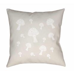 Shiri 20" Square Modern Off White/Light Silver/Light Gray/Ash Outdoor Throw Pillow - Boutique Rugs