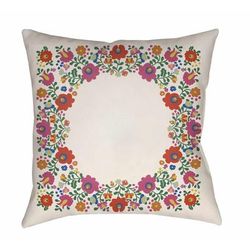 Carcar 16" Square Traditional Pillow plush Ivory/Bright Red/Emerald/Bright Blue/Bright Pink/Navy/Light Silver/White/Ash/Camel/Blush/Lunar Green/Desert Sand Outdoor Throw Pillow - Boutique Rugs