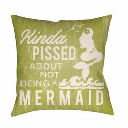 Erbaa 16" Square Coastal Pillow plush Moss/Seashell/Sand/Driftwood/Cloud Gray/Pearl/Brass/Camel/Light Wood/Tea Green/Olive Outdoor Throw Pillow - Boutique Rugs