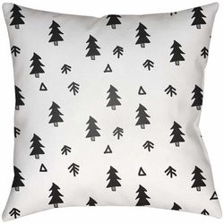 Enniscorthy 16" Square Traditional Pillow plush Silverton/Black White/Medium Gray/Smoke/Gray/Off White/Light Silver/Onyx Outdoor Throw Pillow - Boutique Rugs