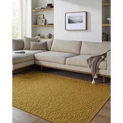 Breena 3'6" x 5'6" Cottage Goldenrod Washable Area Rug - Boutique Rugs