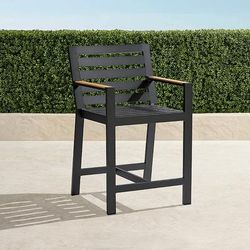 Calhoun Counter Stool in Matte Black Aluminum - Frontgate