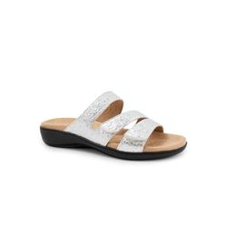 Women's Rose Tool Slip On Sandal by Trotters in Silver (Size 7 M)
