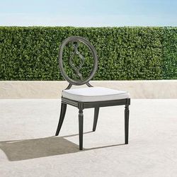 Set of 2 Avery Dining Side Chairs with Cushions in Slate Aluminum - Quick Dry, Dune - Frontgate