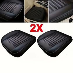 TEMU 2pcs Leather Car Seat Cover Upholstery Car Seat Cover Upholstery Car Seat Cover Upholstery Seat Cushion Accessories