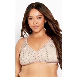 Plus Size Women's Fashion Cotton Bra by Avenue Body in Almond Spot (Size 48 D)