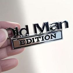TEMU Old Man Edition 3d Emblem Sticker Badge Fender Funny Decals Car Truck Replacement Door Decoration For Universal Vehicle Suv Motorcycle